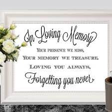 Memorial Memory Table Sign with Flowers for a Celebration of Life